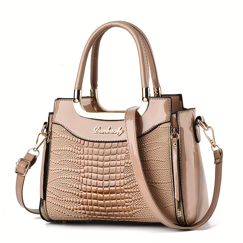 Crocodile Pattern Shoulder Bag – Stylish & Functional Tote for Everyday Use