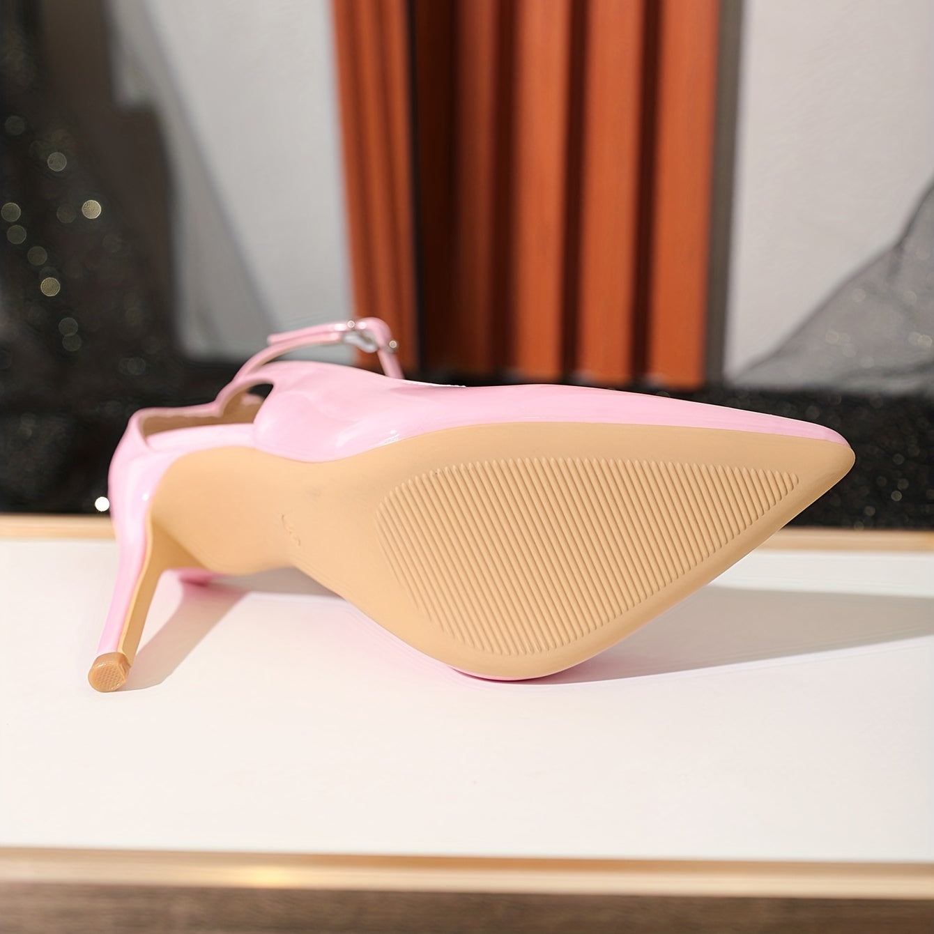 Chic Glam Heels – Cut-Out Pointed Toe Stilettos with Ankle Strap