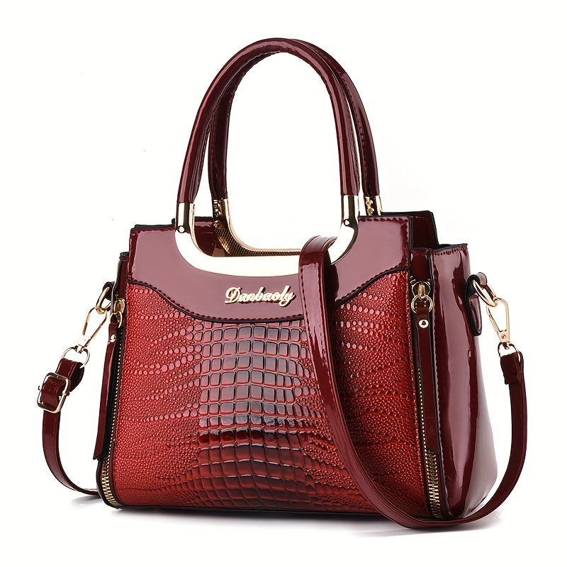 Crocodile Pattern Shoulder Bag – Stylish & Functional Tote for Everyday Use