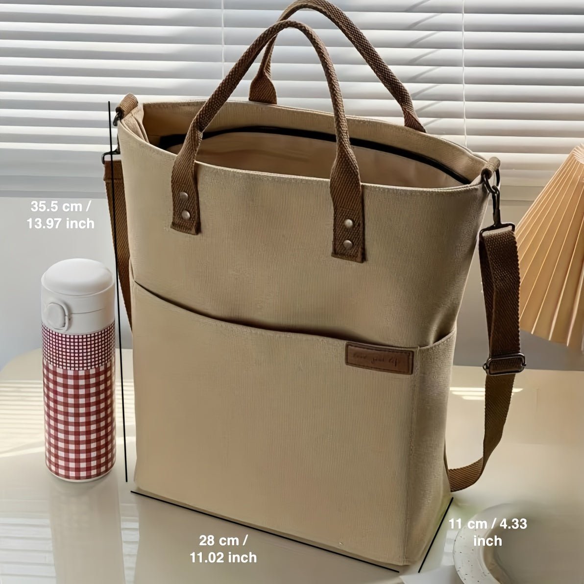 Thick Canvas School Tote Bag – Stylish & Durable Everyday Bag for Women
