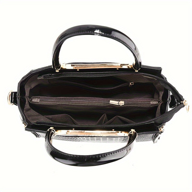 Crocodile Pattern Shoulder Bag – Stylish & Functional Tote for Everyday Use