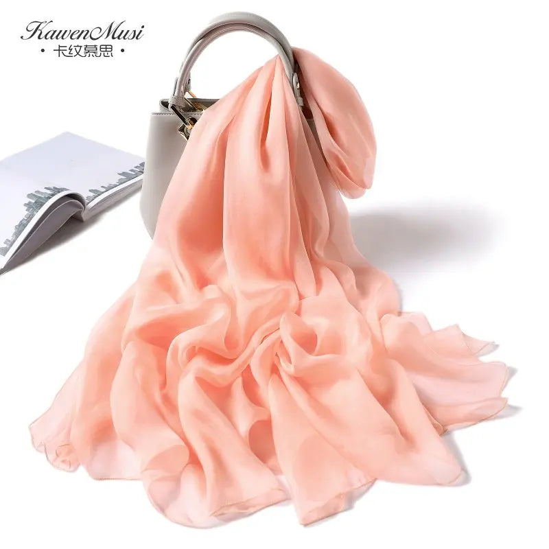 Fimtariah Summer Silk Scarf for Women – Lightweight Long Foulard Femme