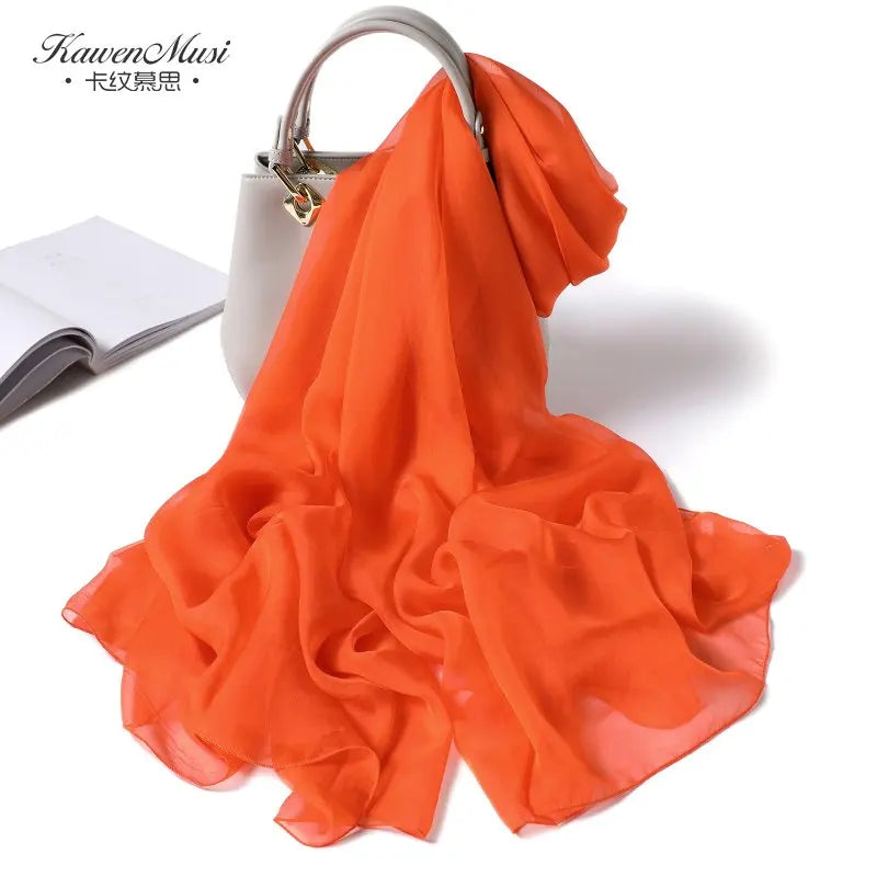 Fimtariah Summer Silk Scarf for Women – Lightweight Long Foulard Femme