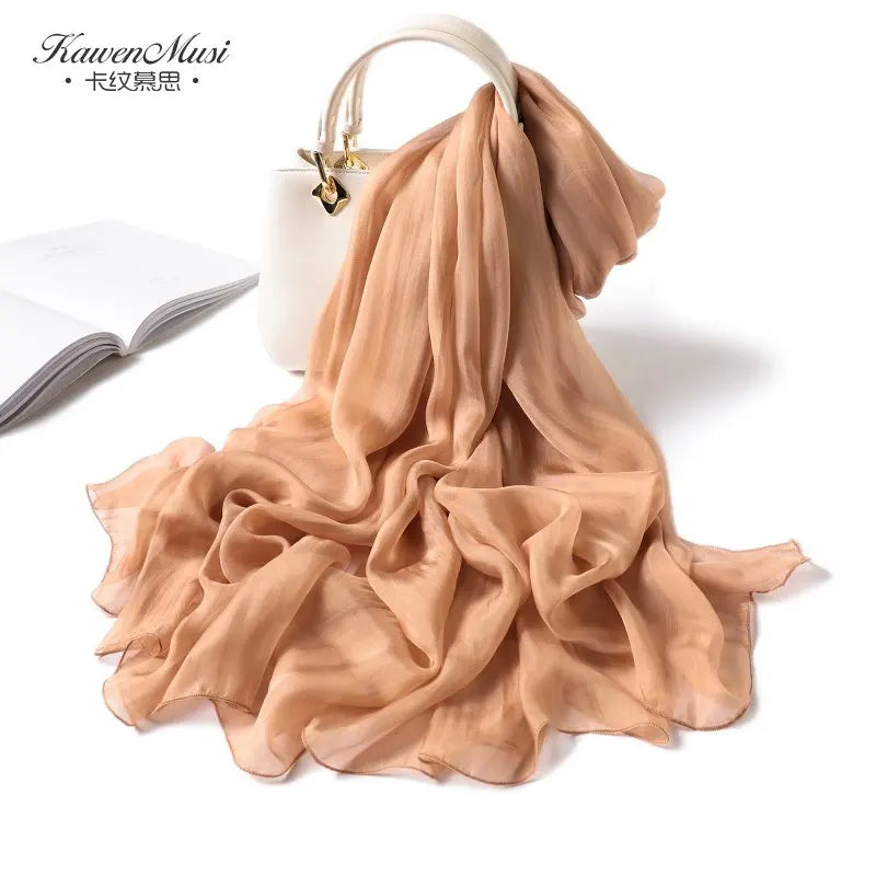 Fimtariah Summer Silk Scarf for Women – Lightweight Long Foulard Femme