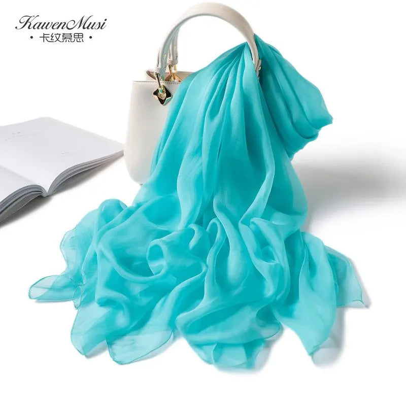 Fimtariah Summer Silk Scarf for Women – Lightweight Long Foulard Femme