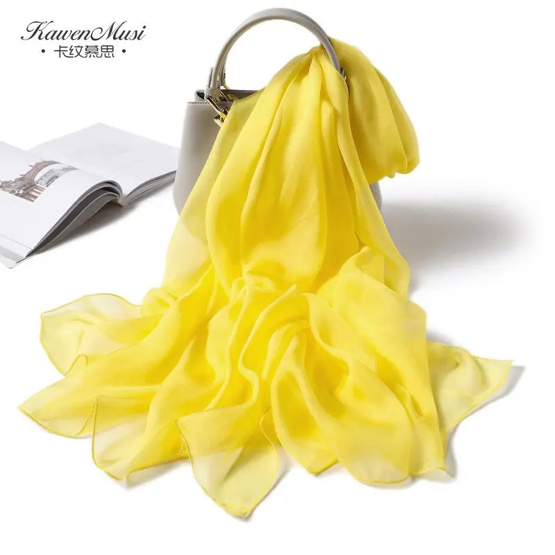Fimtariah Summer Silk Scarf for Women – Lightweight Long Foulard Femme