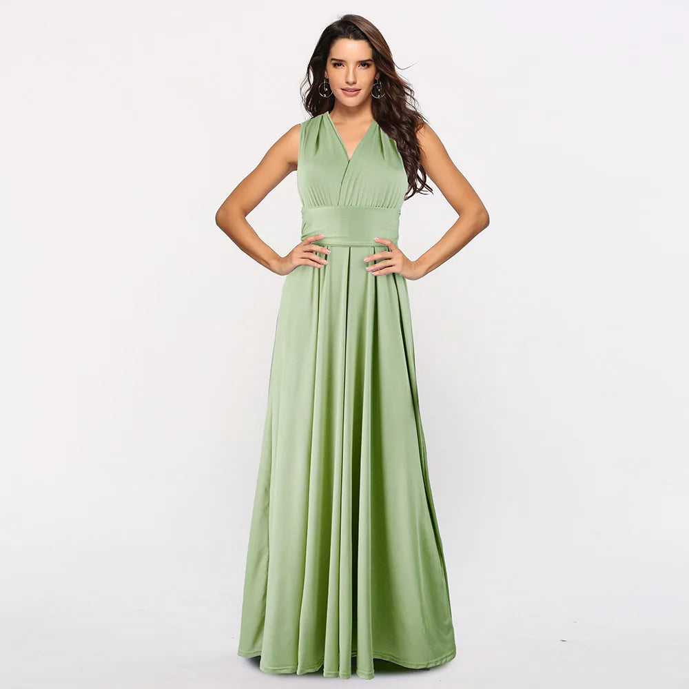 "One Dress, Endless Styles – Convertible Maxi Magic! "