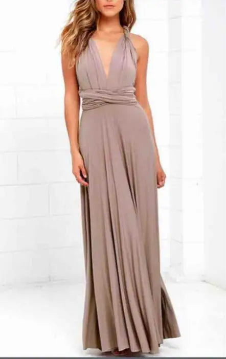 "One Dress, Endless Styles – Convertible Maxi Magic! "