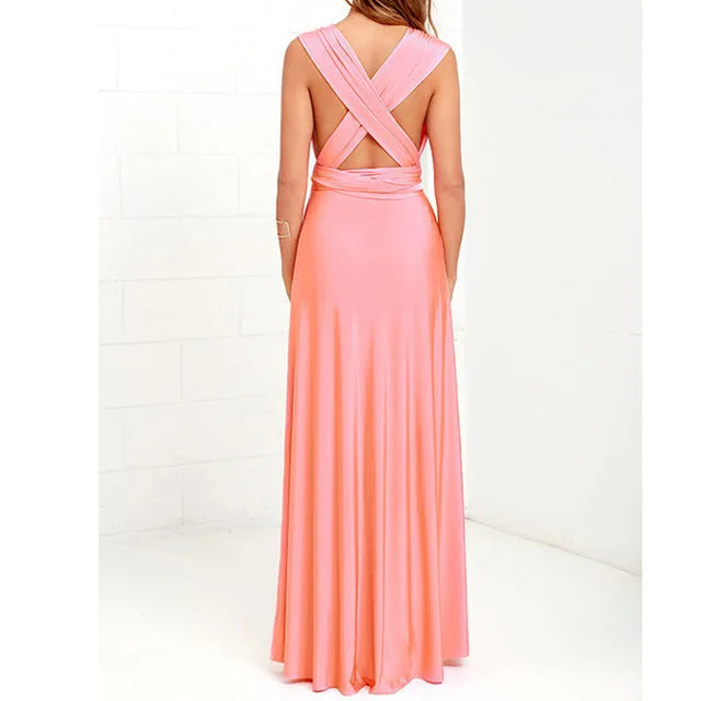 "One Dress, Endless Styles – Convertible Maxi Magic! "