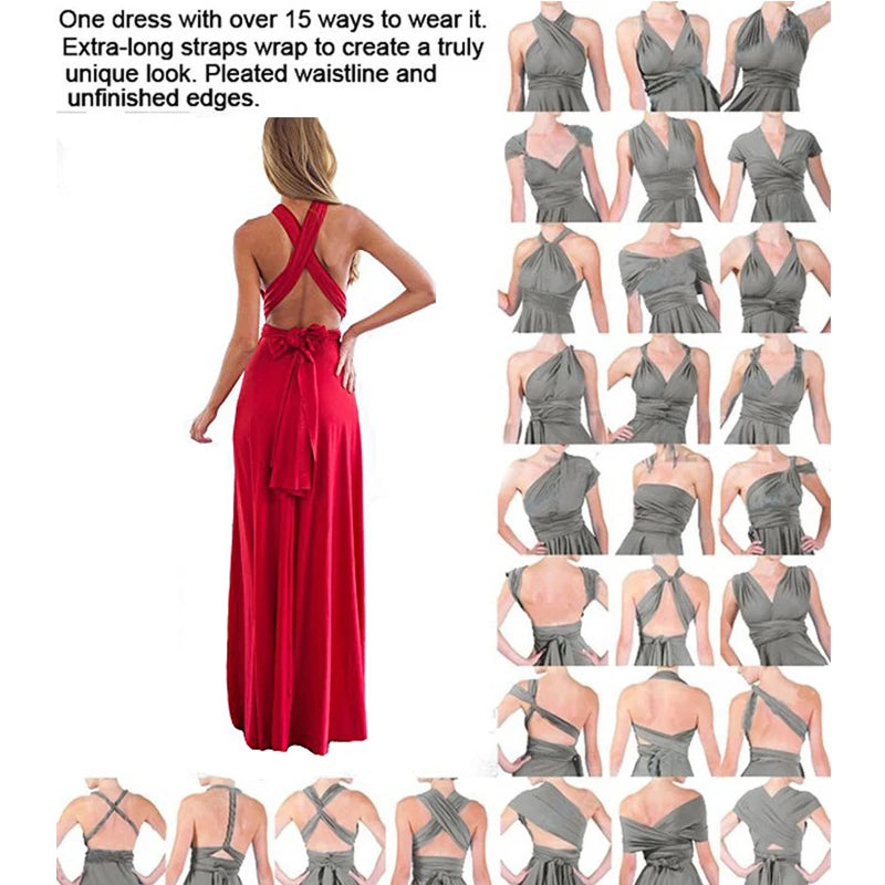 "One Dress, Endless Styles – Convertible Maxi Magic! "