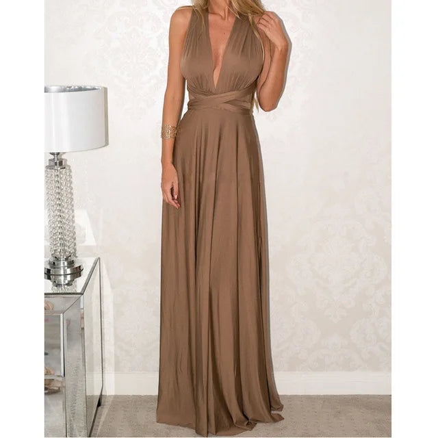 "One Dress, Endless Styles – Convertible Maxi Magic! "