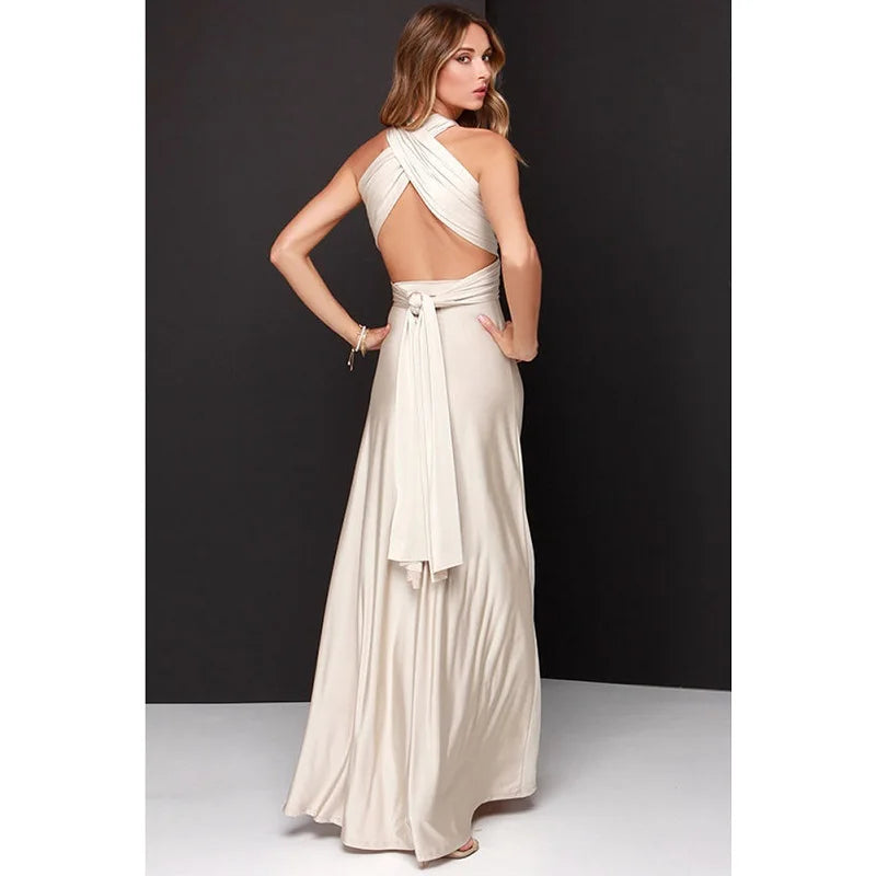 "One Dress, Endless Styles – Convertible Maxi Magic! "