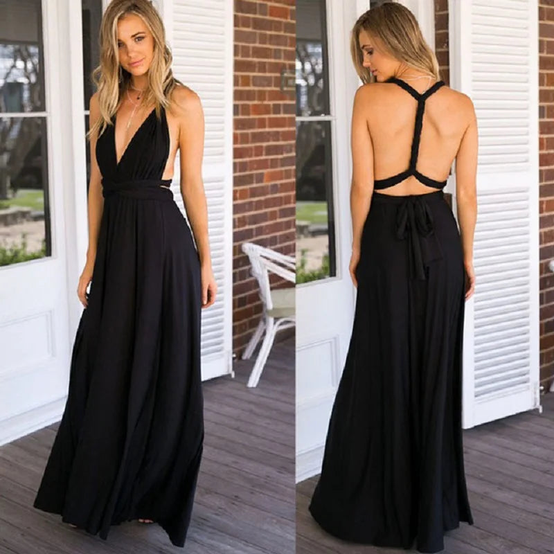 "One Dress, Endless Styles – Convertible Maxi Magic! "