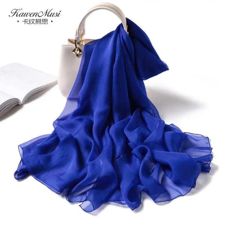 Fimtariah Summer Silk Scarf for Women – Lightweight Long Foulard Femme