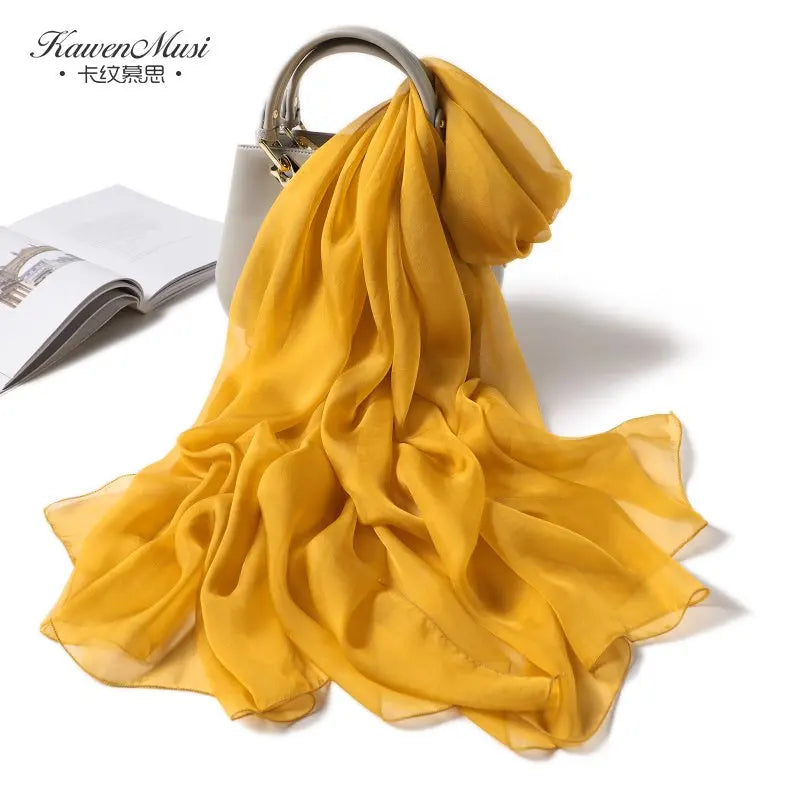 Fimtariah Summer Silk Scarf for Women – Lightweight Long Foulard Femme
