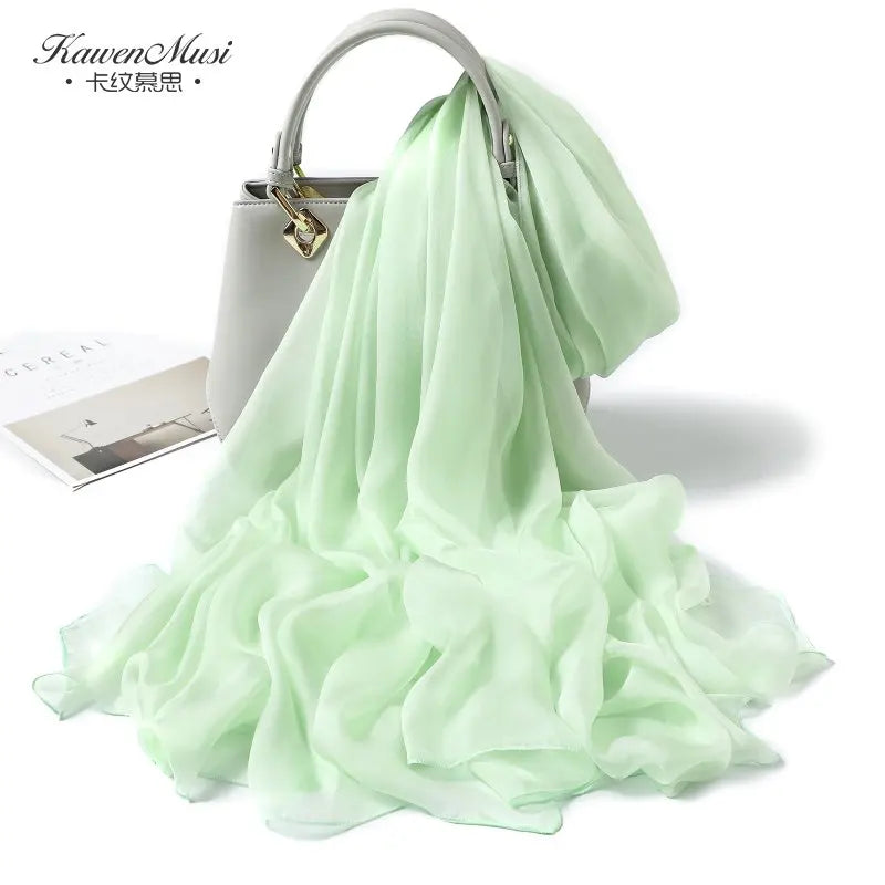 Fimtariah Summer Silk Scarf for Women – Lightweight Long Foulard Femme