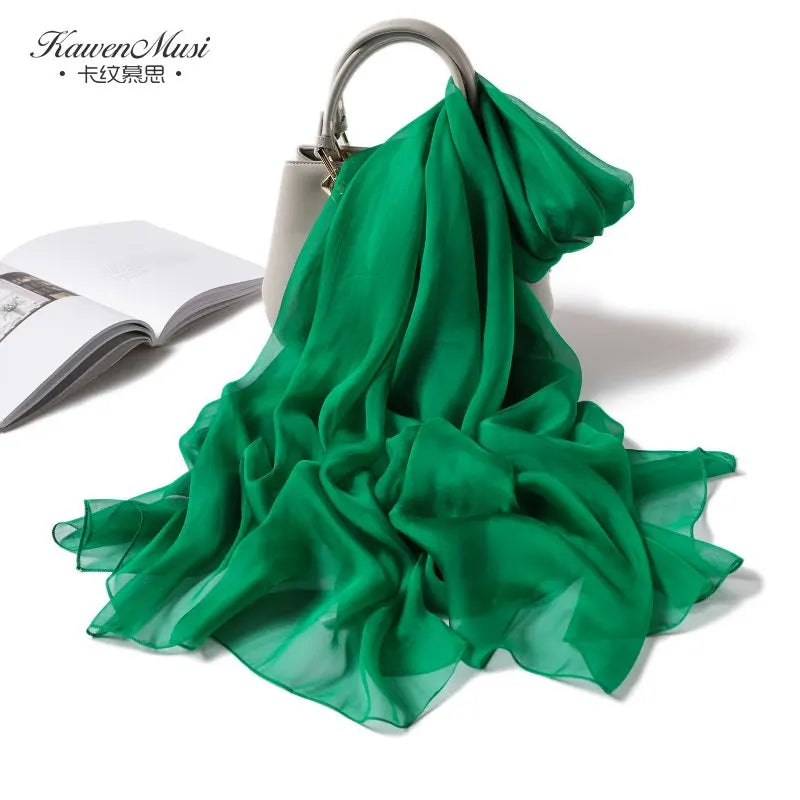 Fimtariah Summer Silk Scarf for Women – Lightweight Long Foulard Femme
