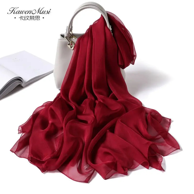 Fimtariah Summer Silk Scarf for Women – Lightweight Long Foulard Femme