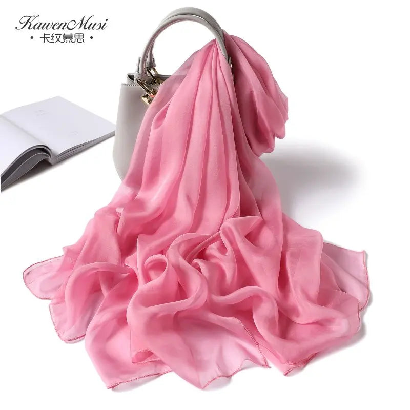 Fimtariah Summer Silk Scarf for Women – Lightweight Long Foulard Femme