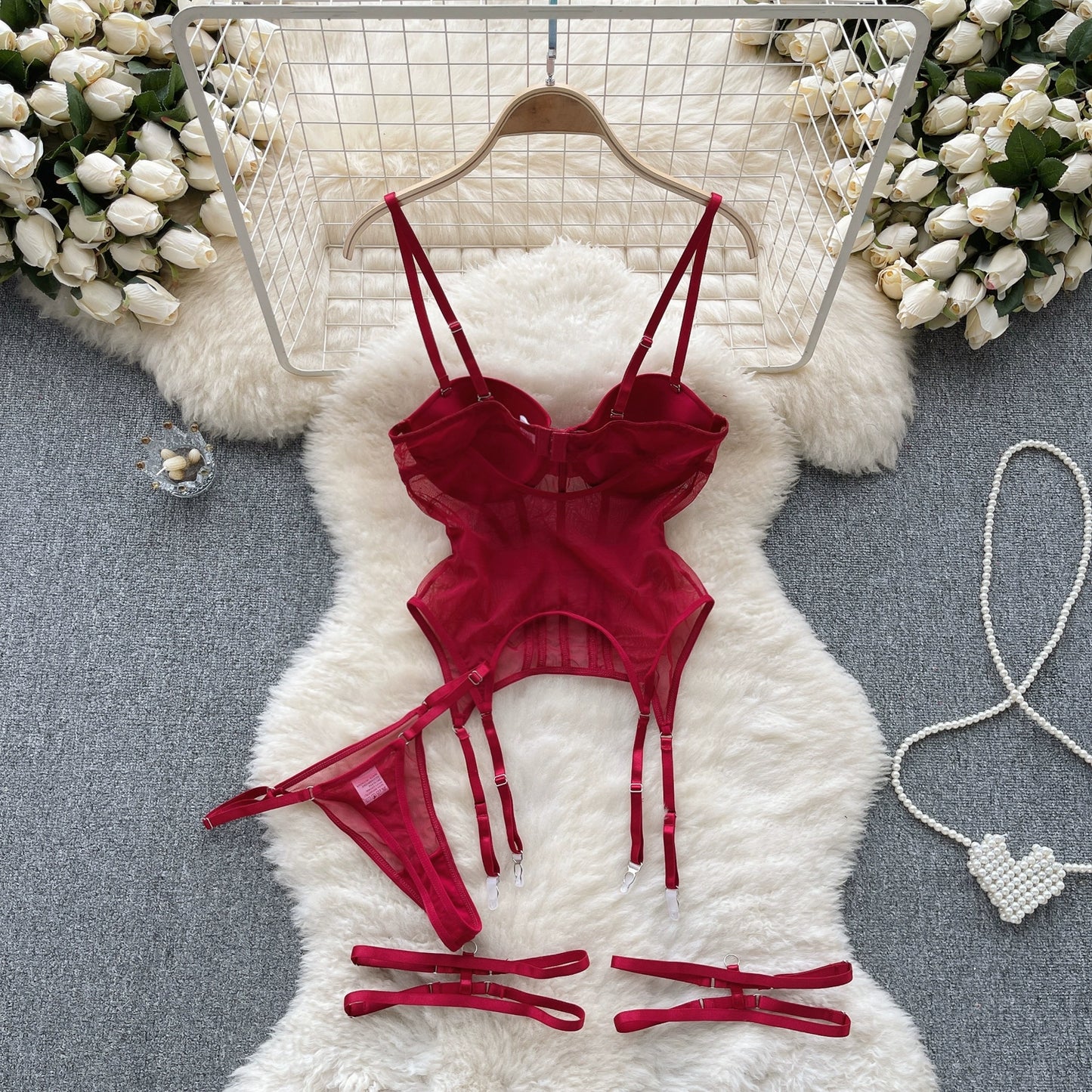 Women’s Erotic Mesh Underwire Bra & Panty Set – CHILLGIO Intimates