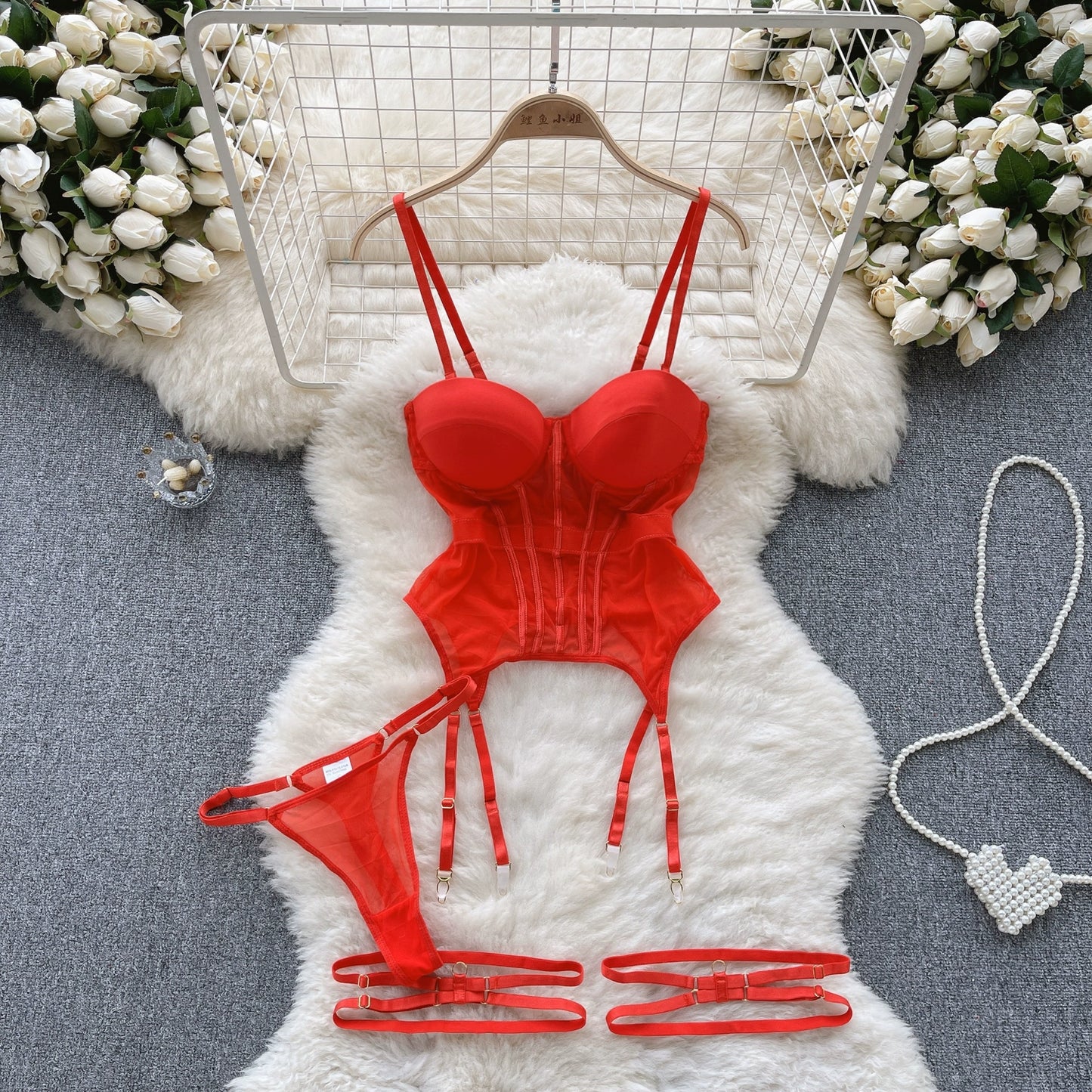 Women’s Erotic Mesh Underwire Bra & Panty Set – CHILLGIO Intimates