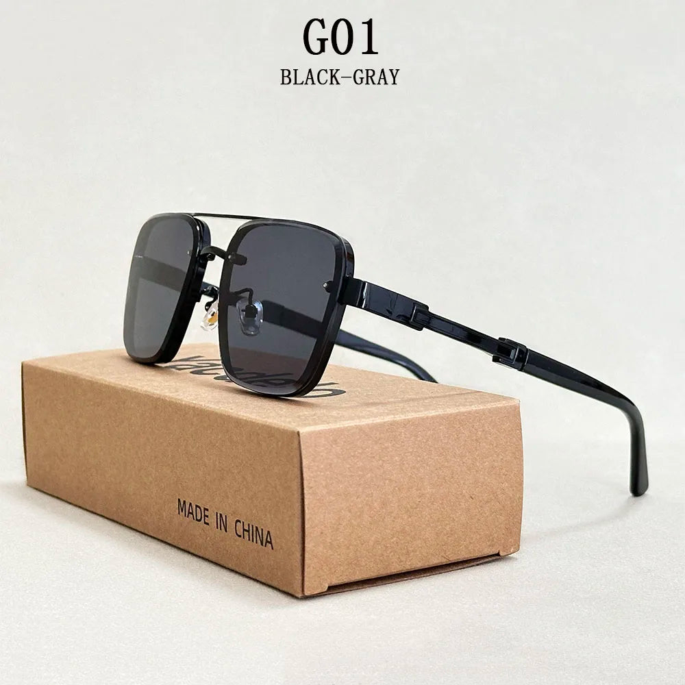 Trendy Vintage Sunglasses – Luxury Square Shades for Men and Women, Zonnebril Style