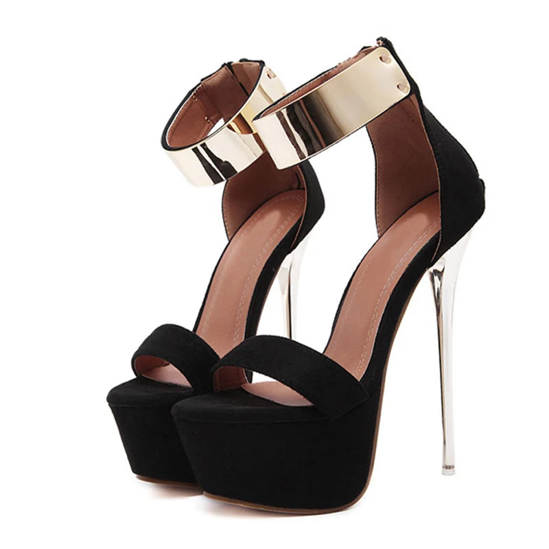 Fashion Fetish: 16CM Platform High Heels with Ankle Covers for Women