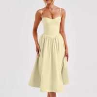 Sexy Sleeveless A-Line Dress for Women – Mid-Length Feminine Summer Style