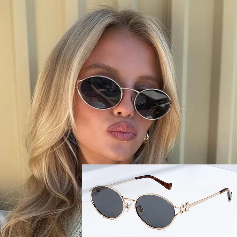 Luxury Metal Frame Optical Glasses – Small UV Protection Shades for Daily Wear