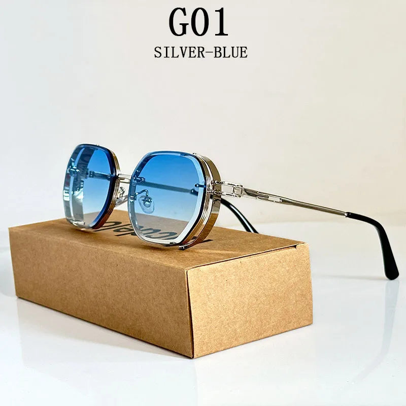 CyberRetro Vibe – Men’s & Women’s Steampunk Polarized Shades