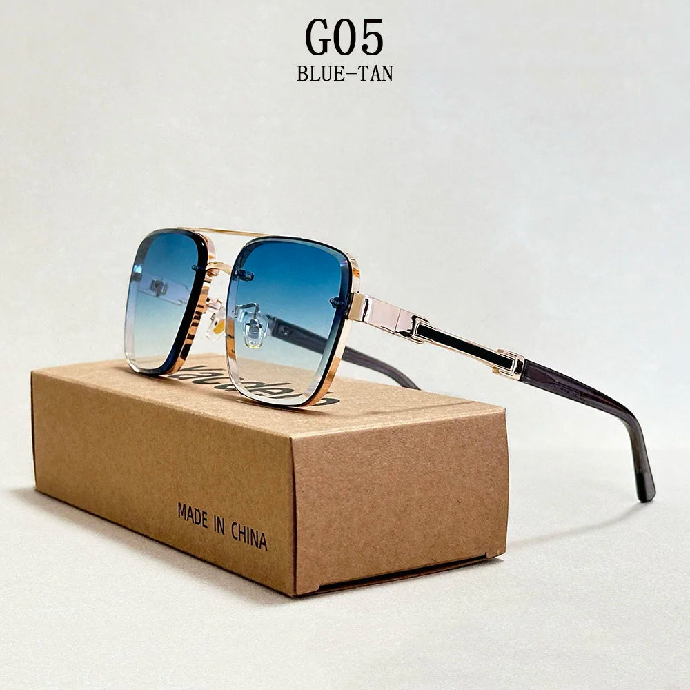 Trendy Vintage Sunglasses – Luxury Square Shades for Men and Women, Zonnebril Style