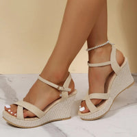 Trendy Thick-Soled Wedge Sandals – Waterproof Roman Style for Women