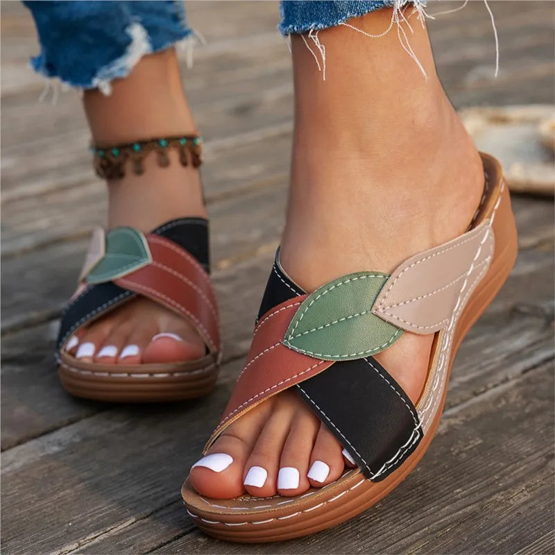Women’s Comfy Walking Sandals – Breathable Slip-On Wedges for Summer Style