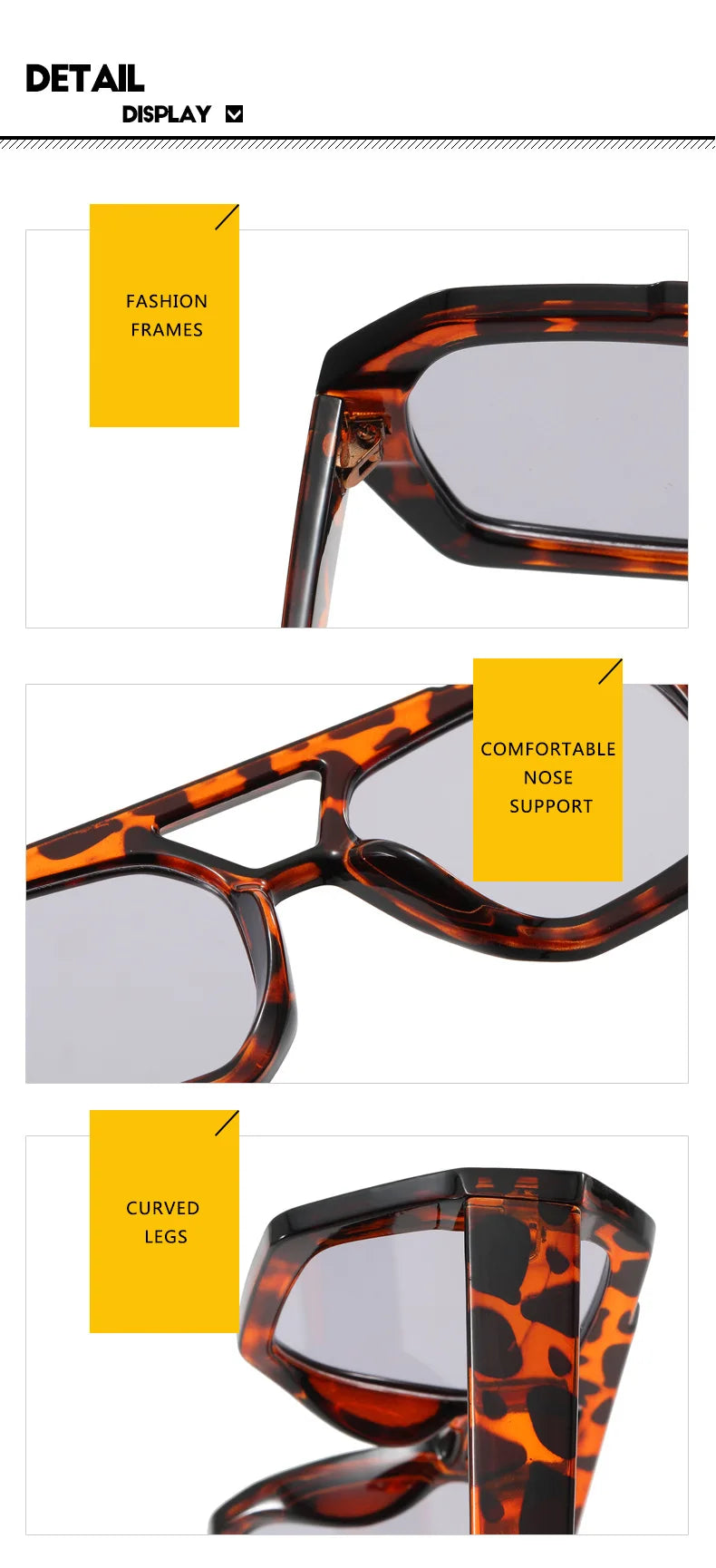 VintEdge Luxe – Square Sunglasses with Double Bridge Design