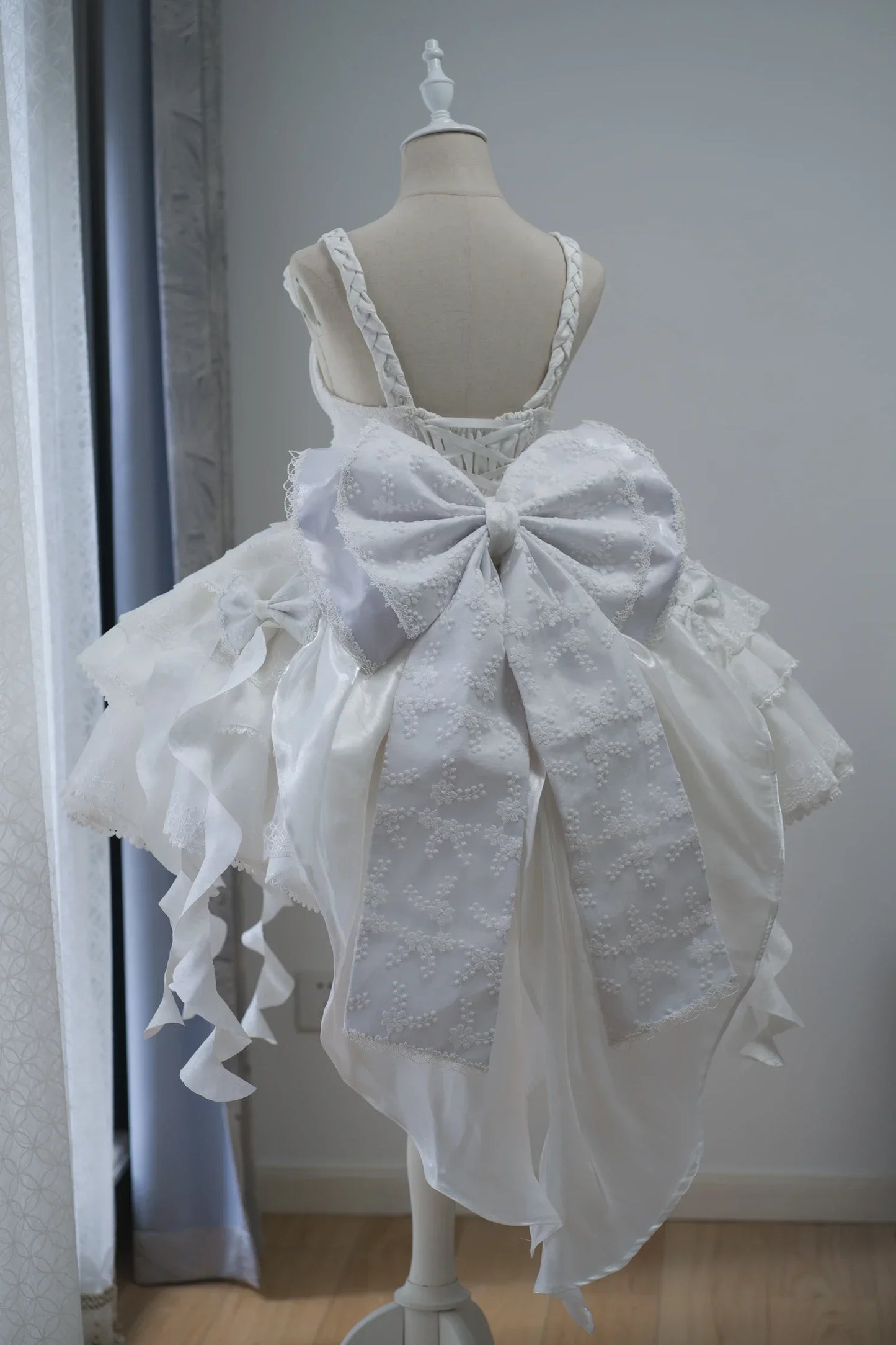 Sweet Lolita Suspender Dress – Short Flower JSK for Weddings & Special Occasions