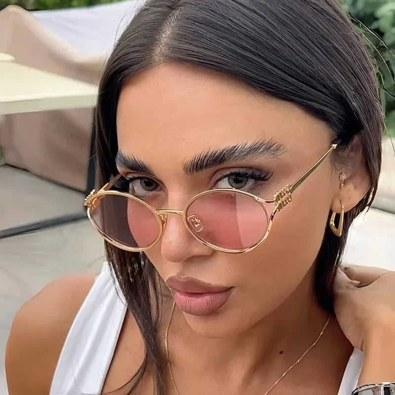 Luxury Metal Frame Optical Glasses – Small UV Protection Shades for Daily Wear