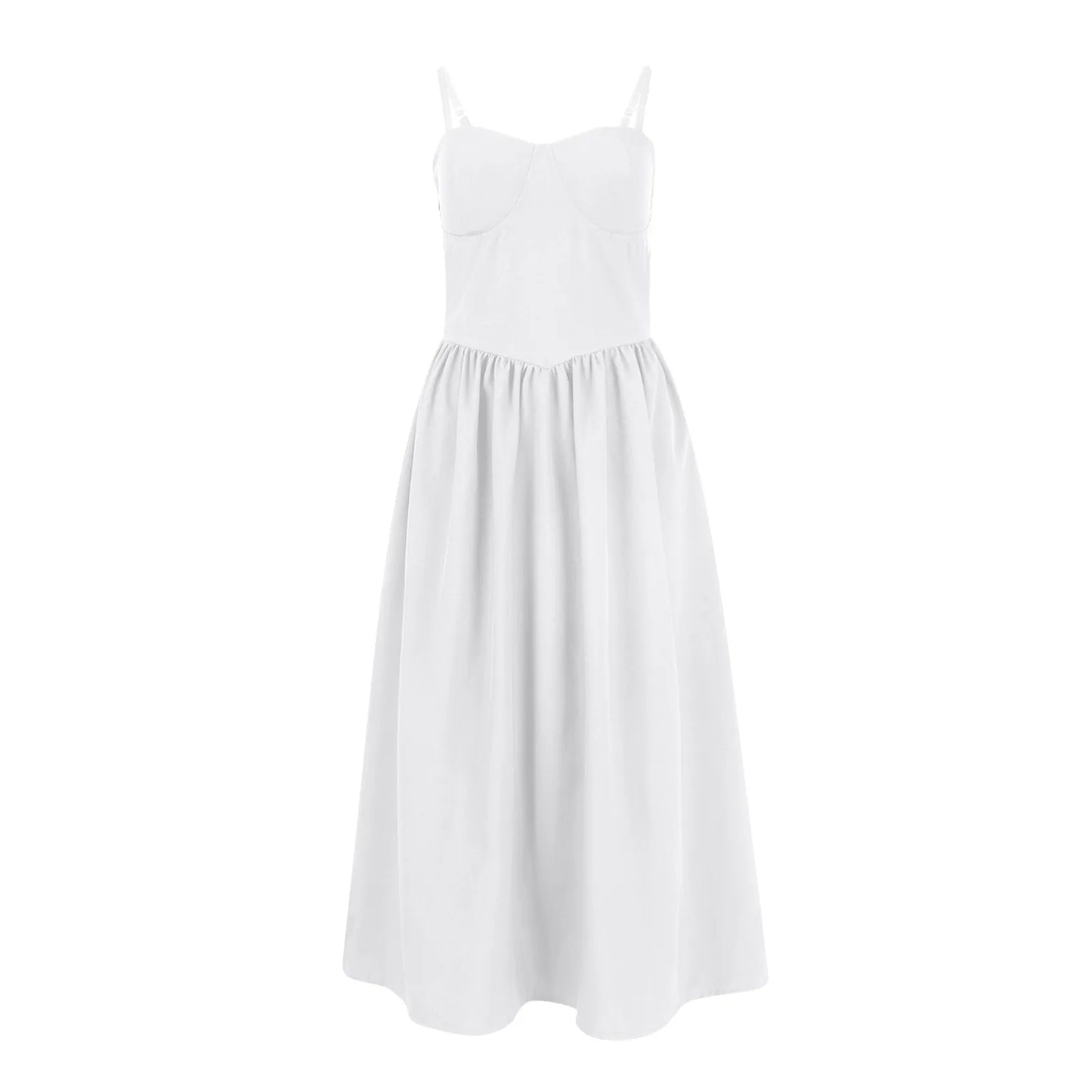 Sexy Sleeveless A-Line Dress for Women – Mid-Length Feminine Summer Style