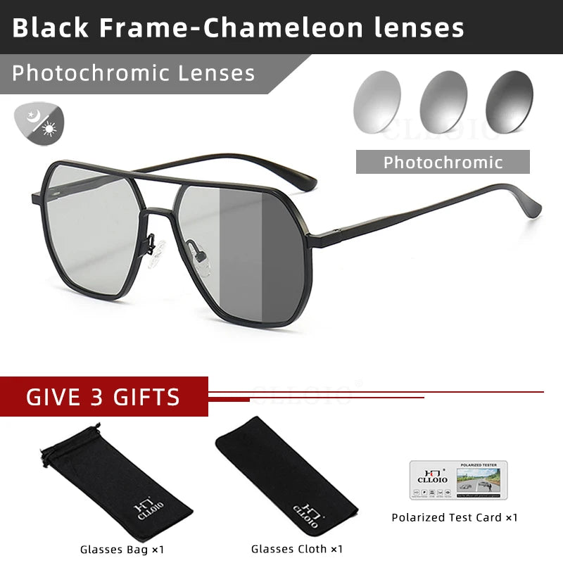 Unisex Aluminum Chameleon Sunglasses – CLLOIO Polarized UV Protection Eyewear
