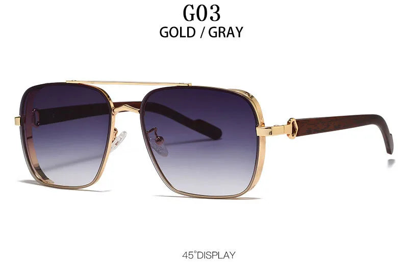 Trendy Vintage Square Sunglasses for Men & Women – Luxe Steampunk Style