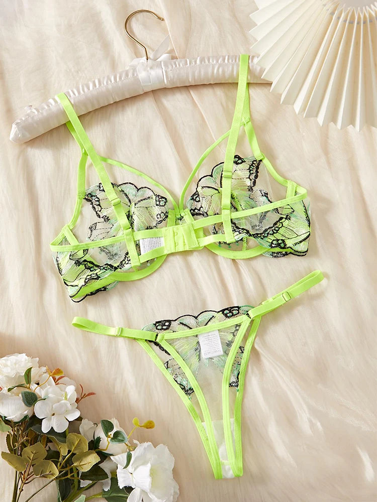 Attractive Embroidery Lingerie Set – Romantic & Sexy Intimate Wear