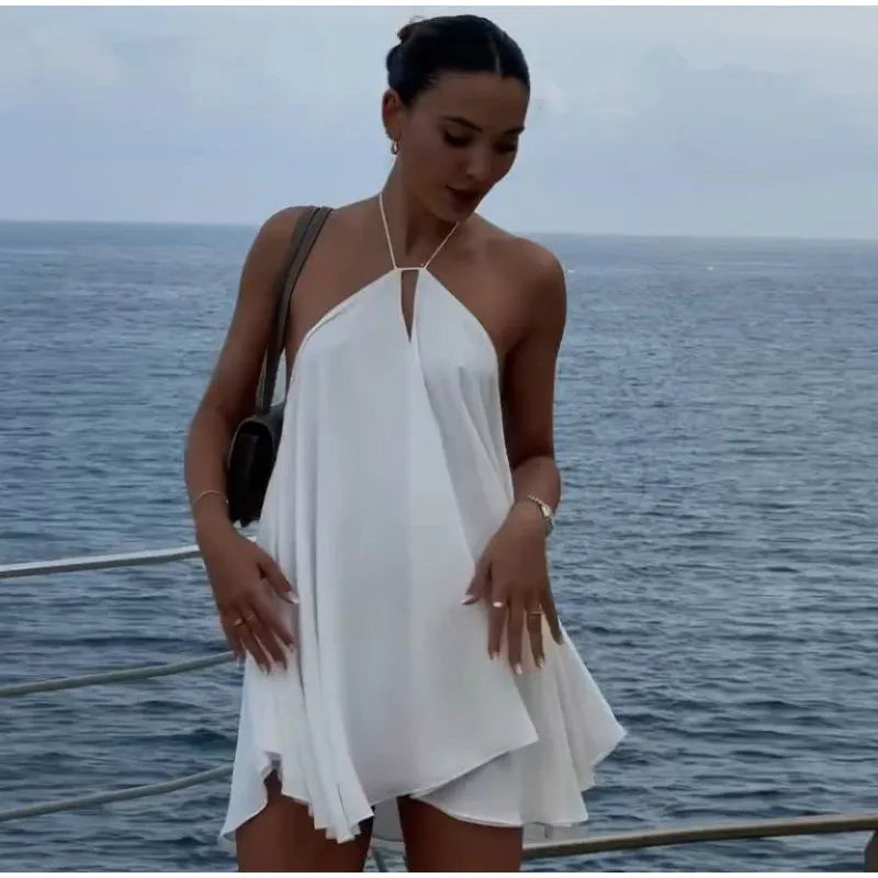 High Street Summer Vestido – Chic Sleeveless Off-Shoulder Dress 2025