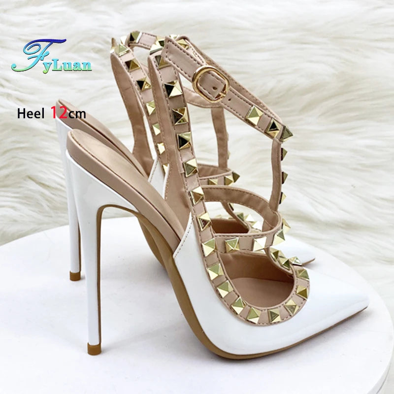 Bold Rivet Stiletto Heels – Summer Party Pumps in 8CM/10CM/12CM