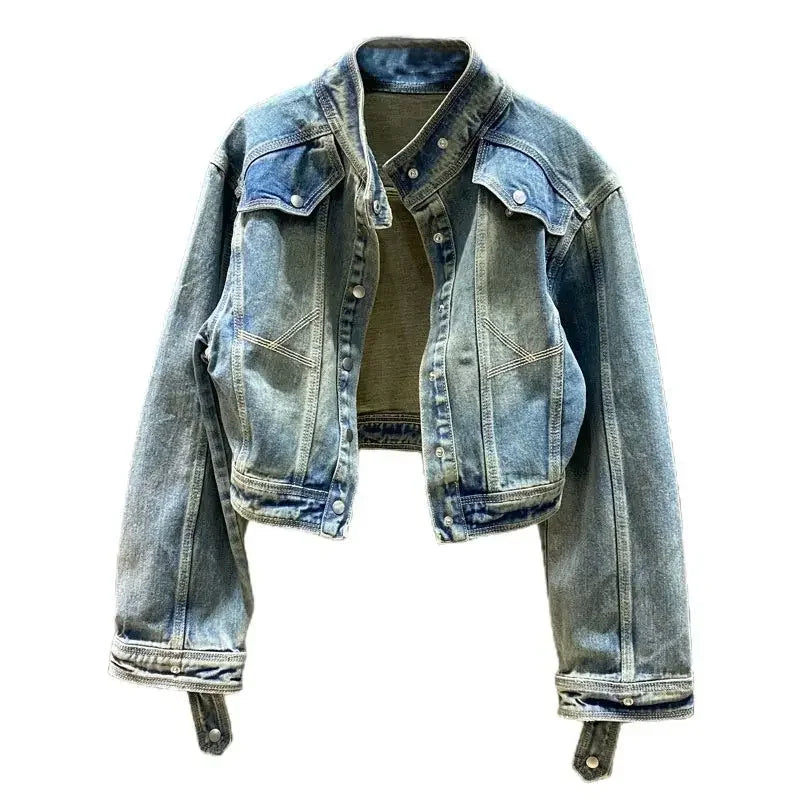 Retro Denim Jacket for Women – Low-Cost 2025 Fashion Outerwear