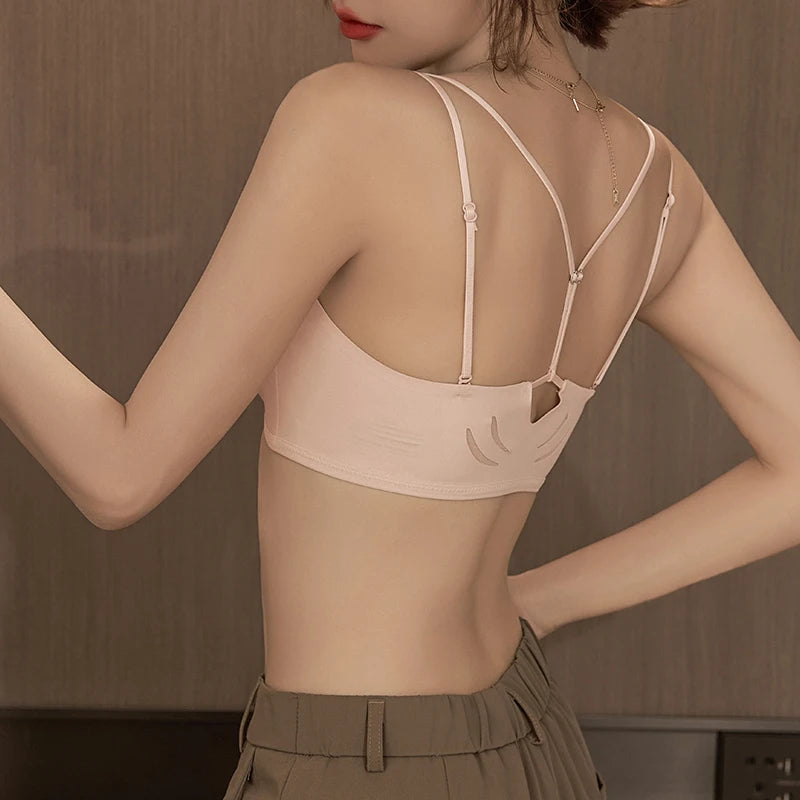 Cross-Back Adjustable Lift Bra – Anti-Sag, Front Closure Sexy Lingerie