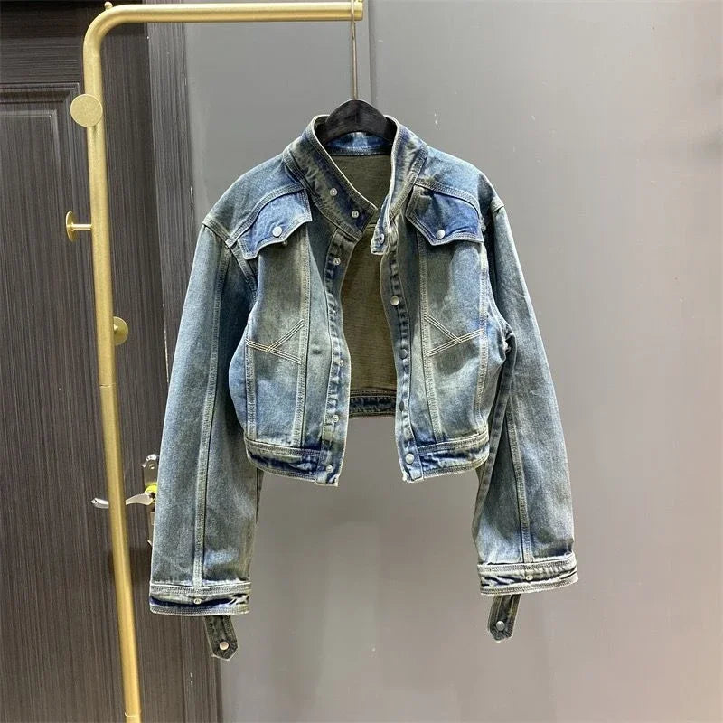 Retro Denim Jacket for Women – Low-Cost 2025 Fashion Outerwear