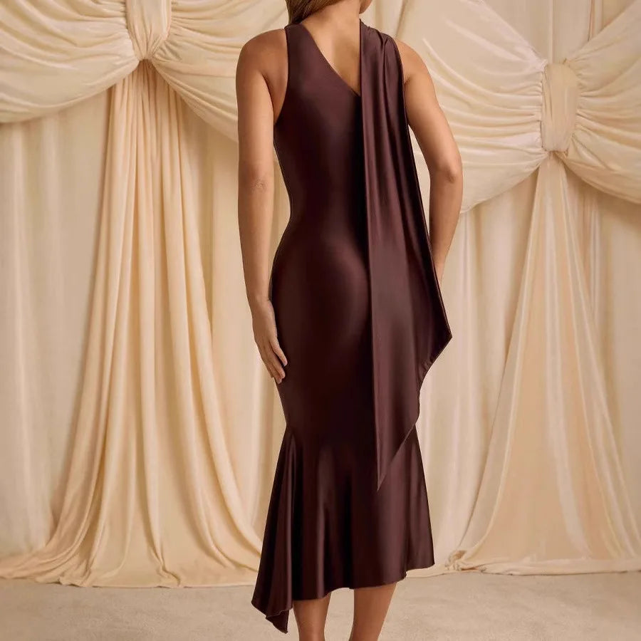 Elegant Backless Slim Fit Dress for Women – Summer 2025 Fashion Staple