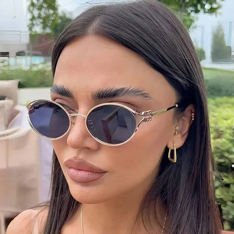 Luxury Metal Frame Optical Glasses – Small UV Protection Shades for Daily Wear