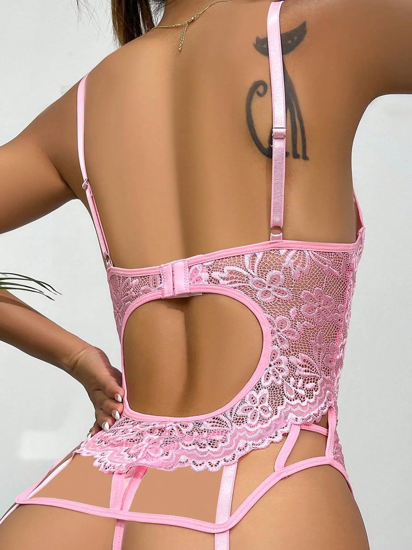 Hot Transparent Lace Lingerie – Sexy Bra & Garter Thong Set for Adults