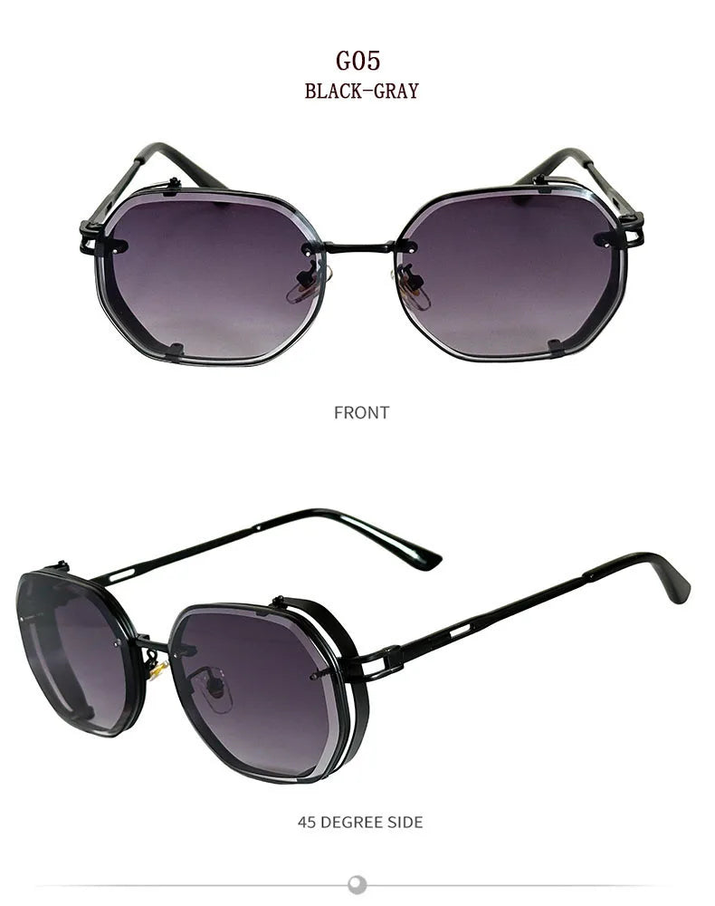 Fashionable Steampunk Sunglasses – Bold Square Frames for a Trendy Look