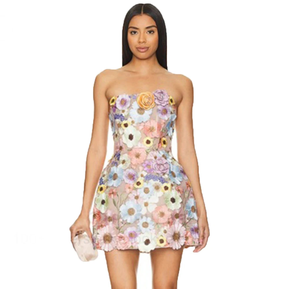 Retro Elegance: Women’s 2025 Floral Embroidery Bodycon Party Dress